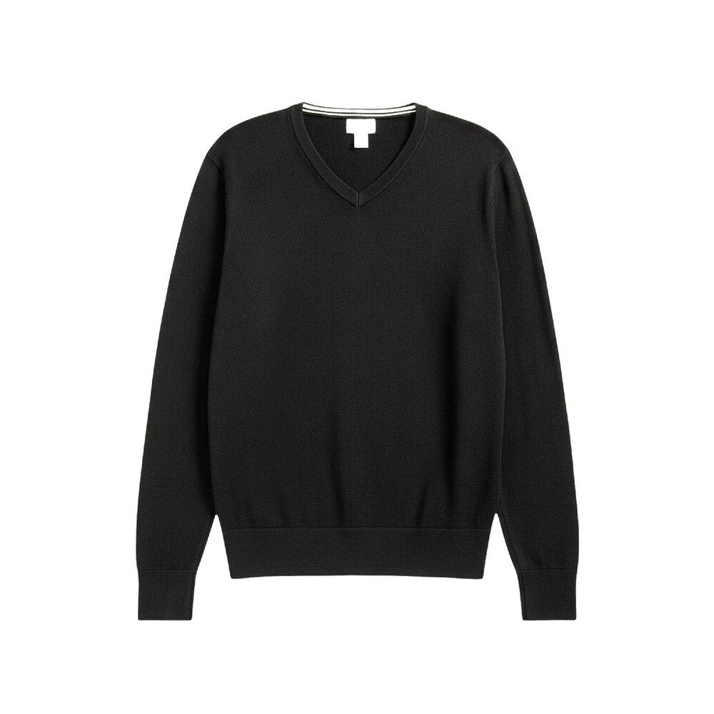 Old Navy V Neck Sweater Pullover Womens Knit Top Black L